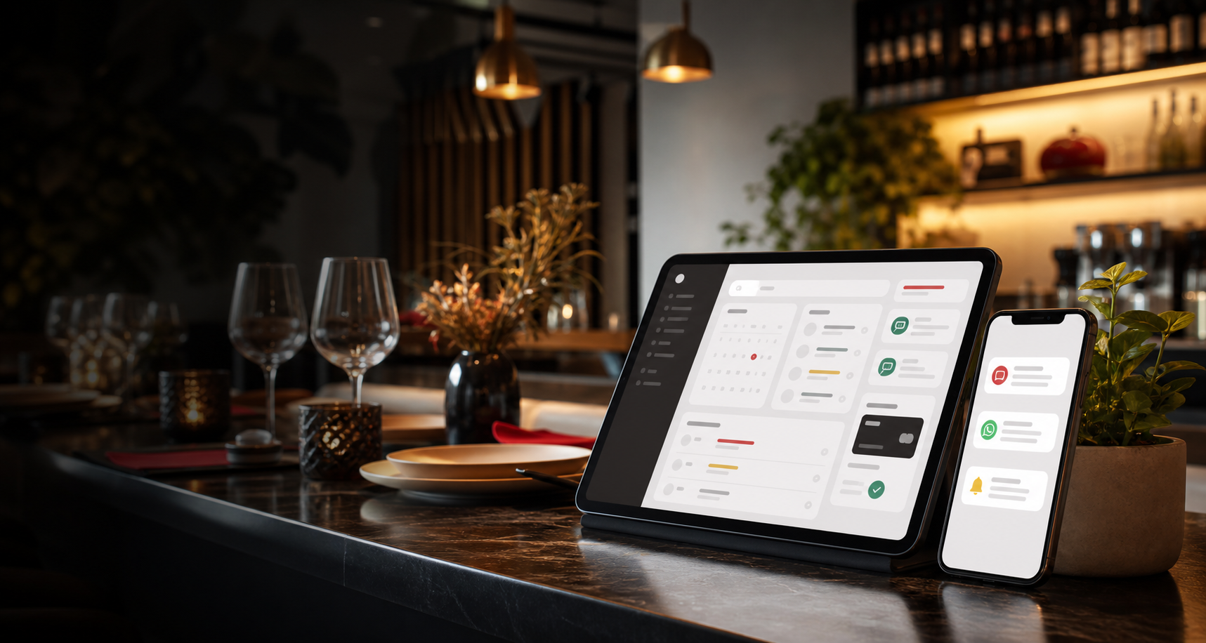 Interface digitale pour restaurant sur tablette